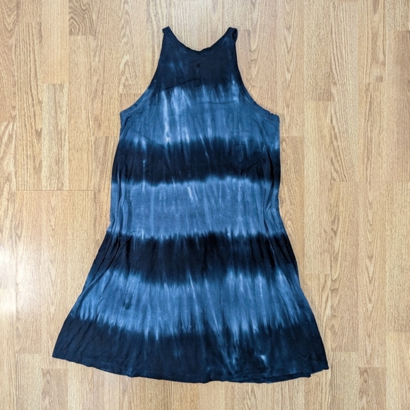 Old Navy Dark Navy Blue Tie Dye Striped Summer Dress - Picture 1 of 6